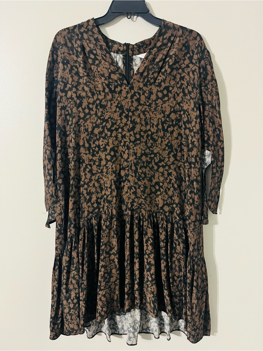 EUC LaRoque Chelsea Brown & Black Print Dress SZ‎ M